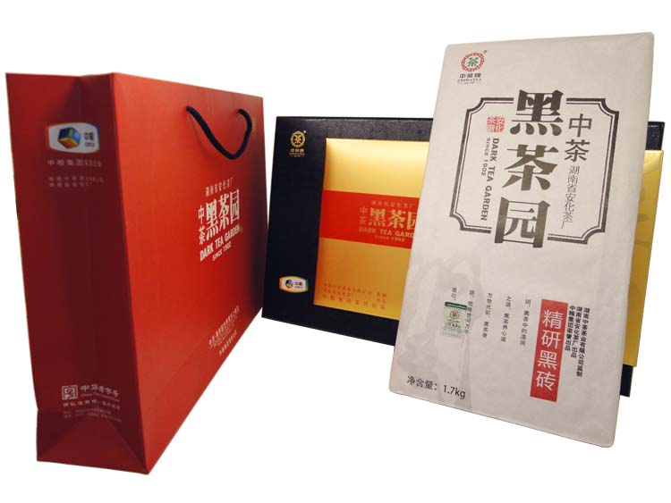精研黑砖礼盒1700g(中茶2012)1