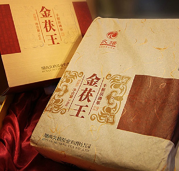 金茯王礼盒(久扬2012) 手制金花茯砖茶限量版 顶级茯茶